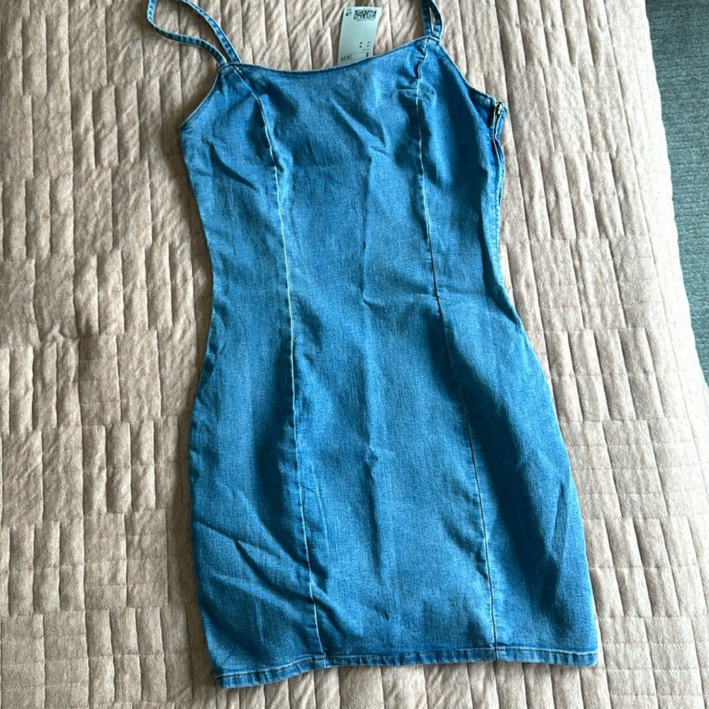 H&M Jean body con dress with tags